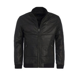 Pepe Jeans pánská černá kožená bunda Malta - XL (999)